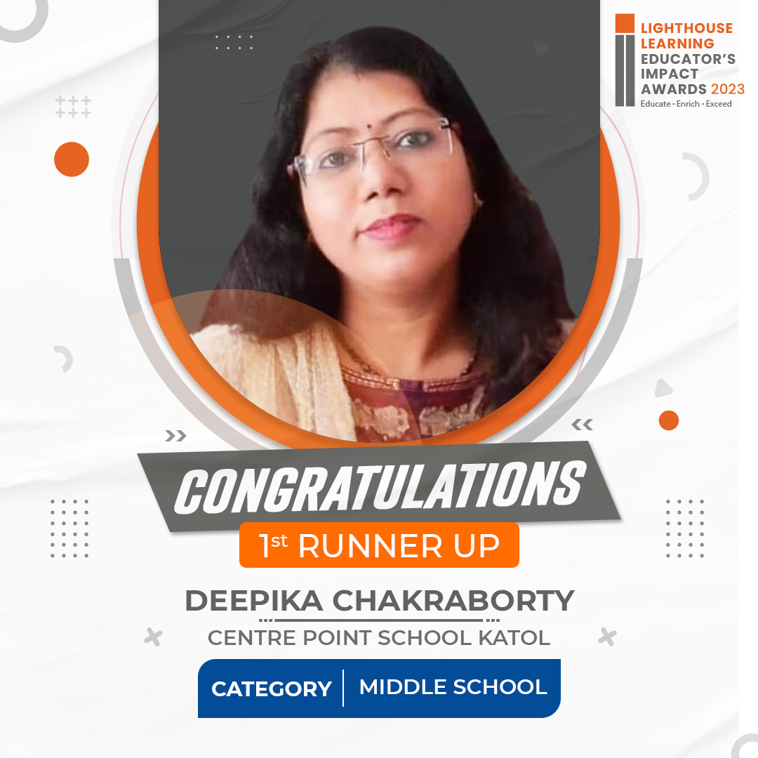 1st runner up - Ms Deepika Chakraborty