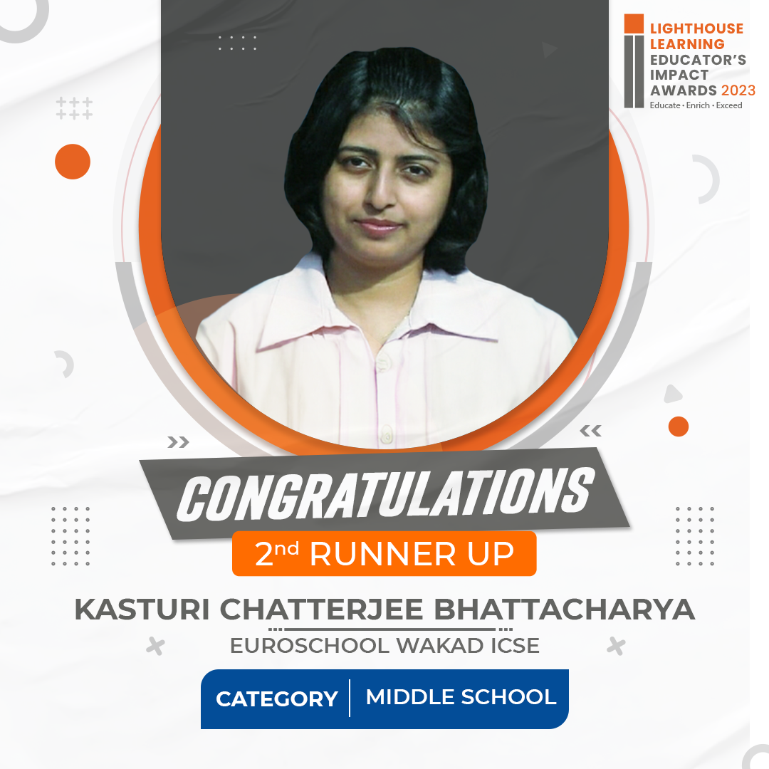 2st runner up - Ms Kasturi Chaterjee Bhattacharya