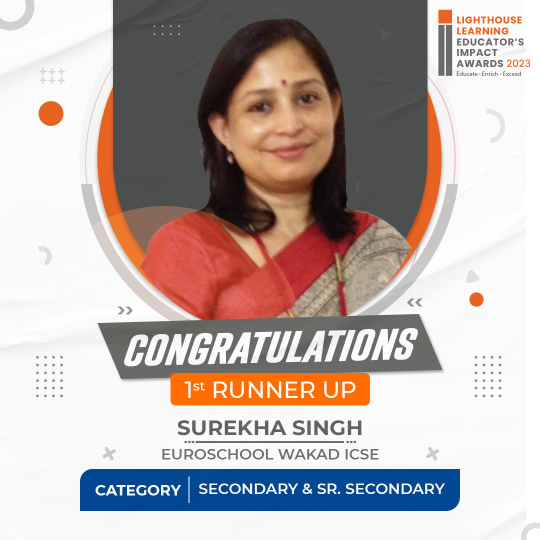 1st runner up - Ms Surekha Singh
